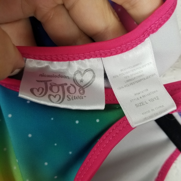 3/$20 Jojo Siwa Rainbow Bathing Suit Sz L (10-12) - Picture 5 of 6